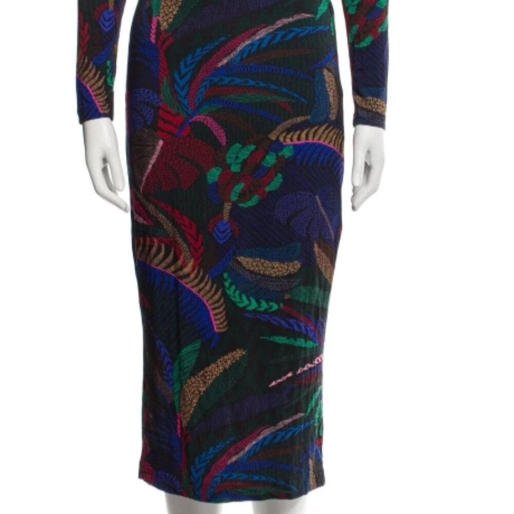 NWT FARM Rio Amazonia Night Rainforest Long Sleeve Bodycon Dress S $230 - Picture 11 of 11
